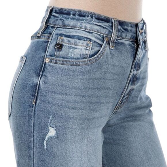 KanCan Light Wash High Rise Slim Wide Leg Jeans Size 13/30 NWT - Picture 10 of 13